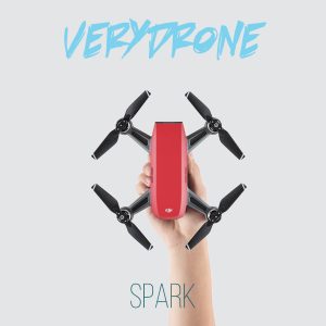 Lava Red DJI Spark Drone